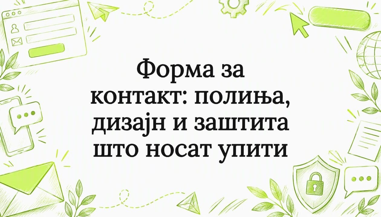 Форма за контакт: полиња, дизајн и заштита што носат упити